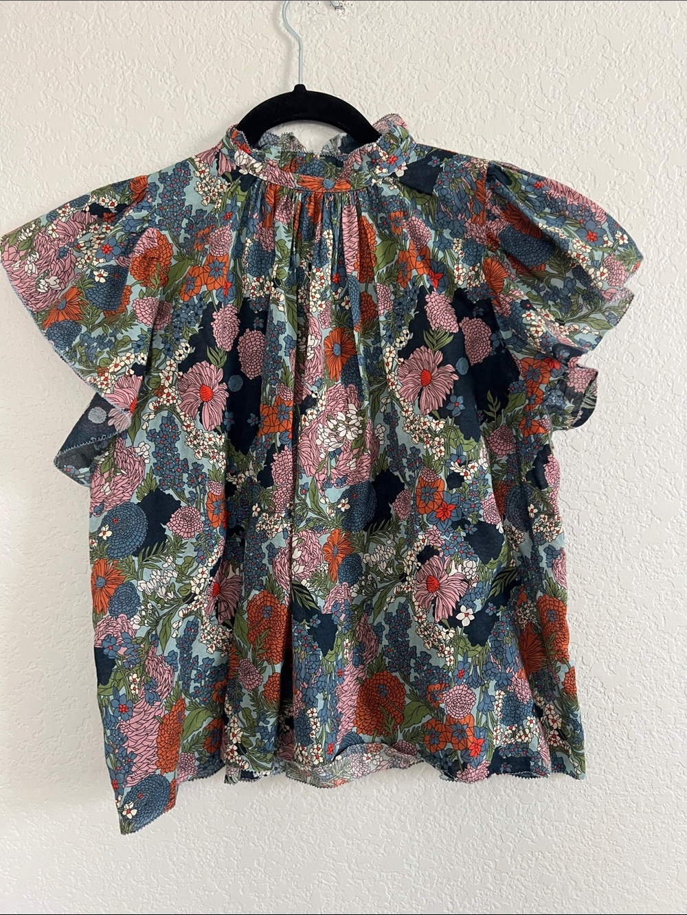 Travota Birds Of Paradis Carla Highneck Short In Bramble Print . Size XS - Picture 6 of 11